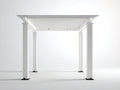 Pavillon aus Holz 300 x 300 x 250 cm - Weiß - klassisches Pergoladesign mit offenem Lamellendach für Terrasse und Garten