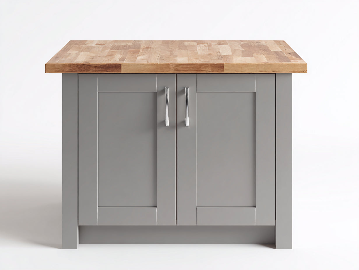 Sideboards Holzwerkstoff 100x45x86 cm - Grau Naturfarben - modern mit 2 Türen