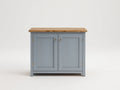 Sideboards Holzwerkstoff ca. 100 x 45 x 90 cm - Grau-Natur - Landhausdesign mit 2 Türen