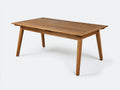 Gartentisch aus Holz 180 x 90 x 75 cm - Braun - rechteckiges Lamellendesign mit ausgestellten Beinen für Terrasse und Garten